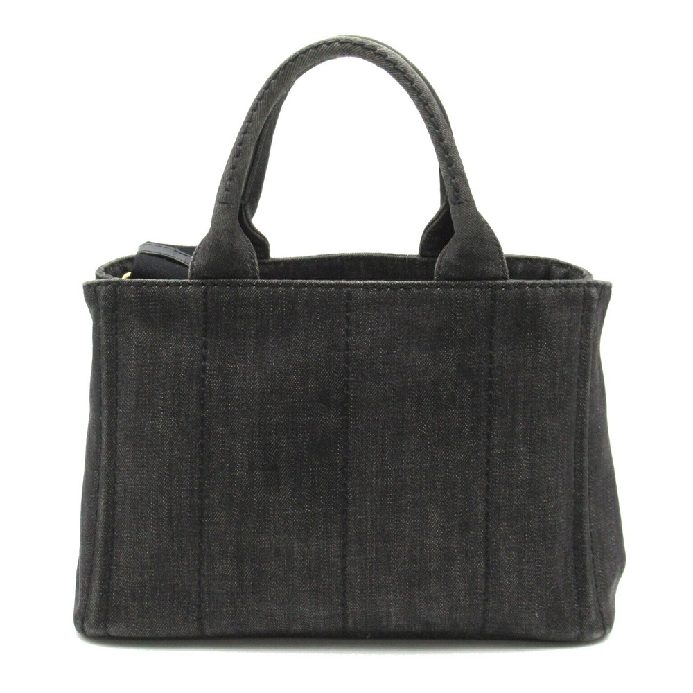 Prada Tote Black Bag Kanapa 2Way Denim